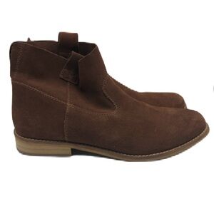 Diba True Women's Brown Suede Ankle Pull On Boots 10M Plane To See With Straps